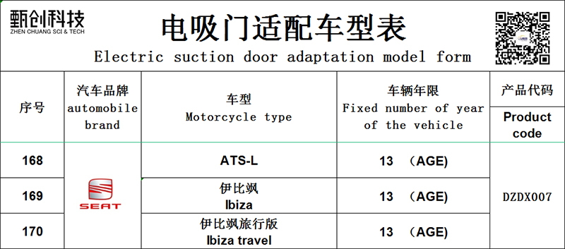 Seat electric suction door-007